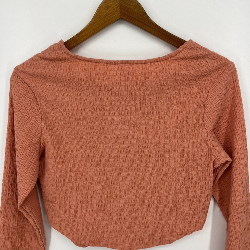 Le Lis Long Sleeve Top Women's‎ Size L Orange Polyester Blend Stretch - Picture 6 of 9